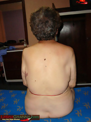 Granny showing off her body