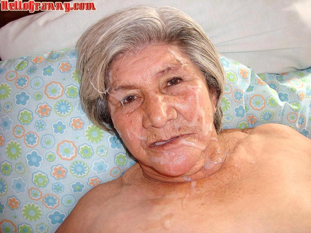 Old Irma with hairy pussy sucking dick