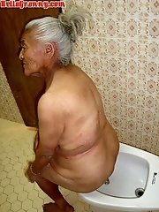 Big granny's boobs and old granny masturbate